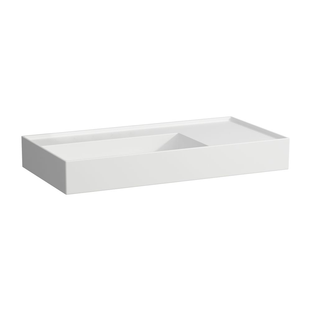 Laufen Aufsatzwaschtisch Kartell 460x900x150mm, Mattweiß, ohne Hahnloch/Überlauf... LAUFEN-H8183387571121 7612738978259 (Abb. 1)