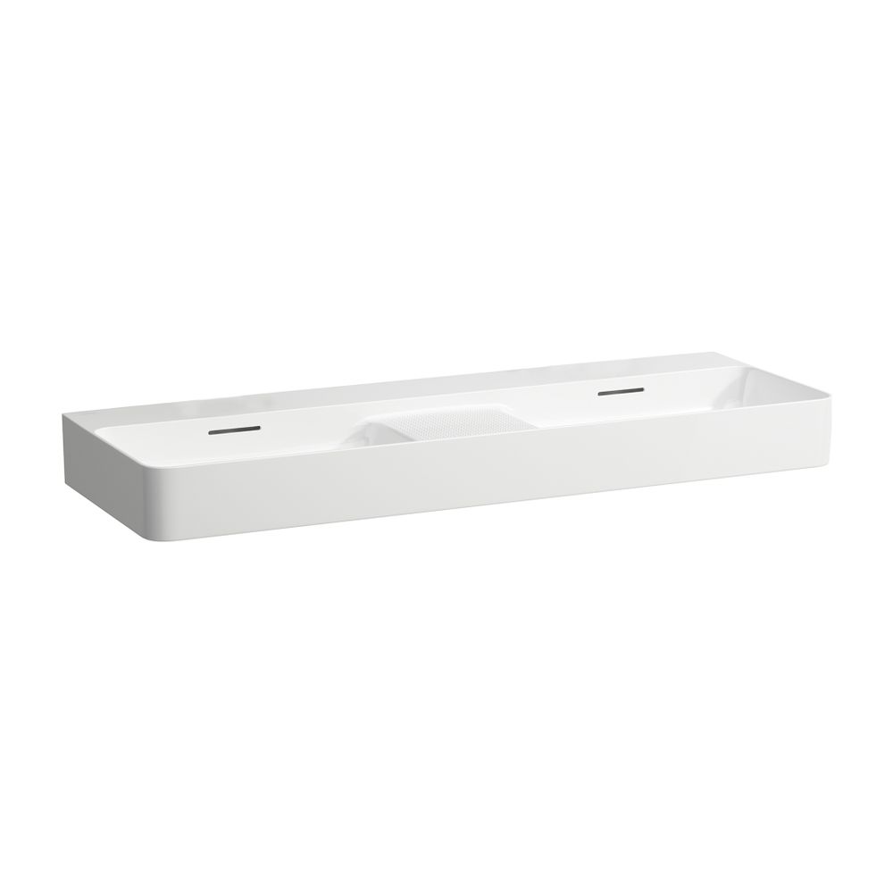 Laufen Doppelwaschtisch VAL 420x12000x155x155mm, Mattweiß, ohne Hahnloch, mit Üb... LAUFEN-H8142827571091 7612738937492 (Abb. 1)