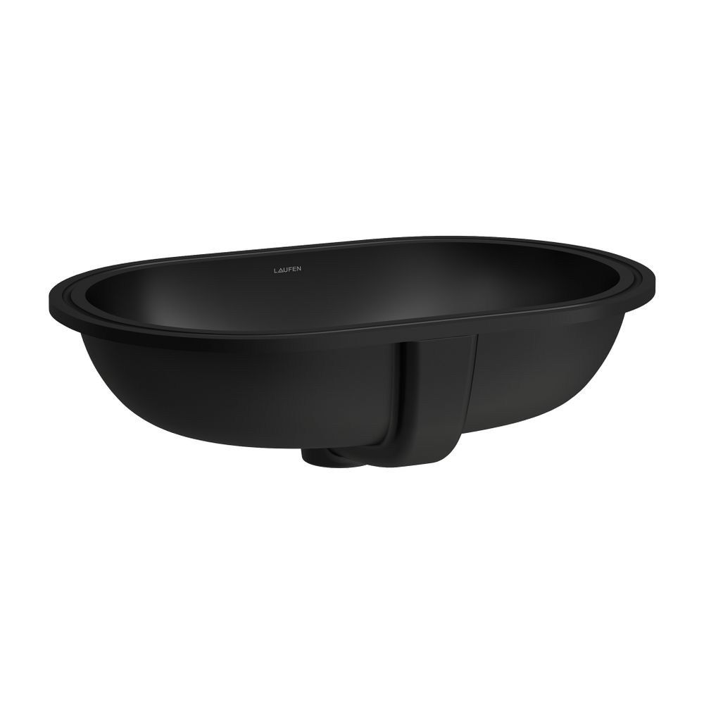 Laufen Einbauwaschtisch von unten Savoy 375x570x175mm, Mattschwarz, oval, ohne H... LAUFEN-H8189467161091 7612738130329 (Abb. 1)