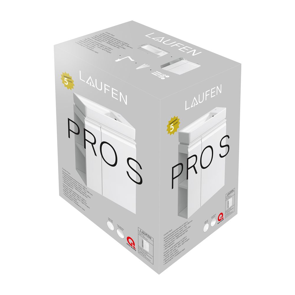 Laufen Waschtisch mit Unterbau Pro S Set 280x470x685mm, Mattweiß/Weiß, 1 Hahnloc... LAUFEN-H8629644631041 7612738924249 (Abb. 1)