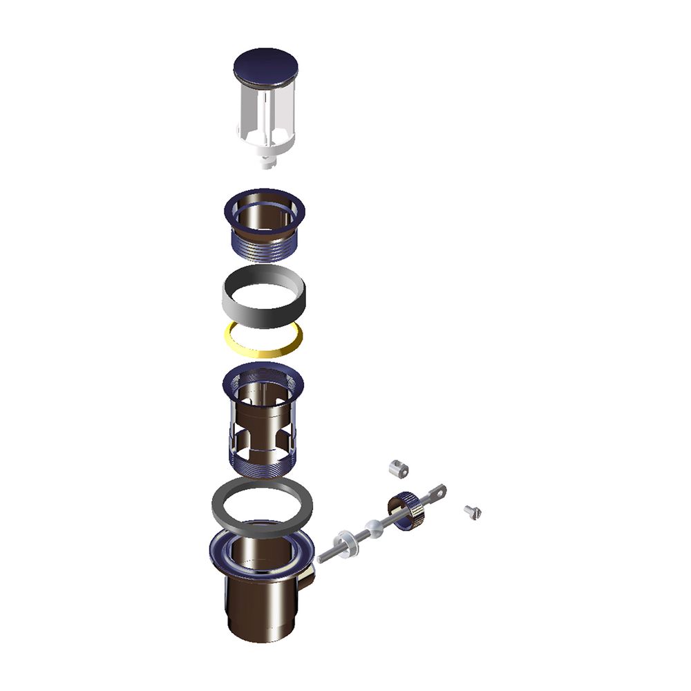Laufen Ablaufventil mit Quetschmuffe für Waschtische Kartell mit Überlauf versch... LAUFEN-H8983020000001 7612738299644 (Abb. 1)
