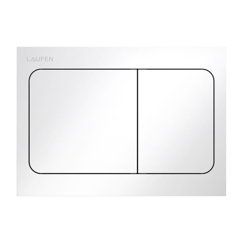 Laufen Drückerplatte AIR INEO 203x145x6mm, Weiß, aus Kunststoff, Betätigung von ... LAUFEN-H9001130000001 7612738076894 (Abb. 1)