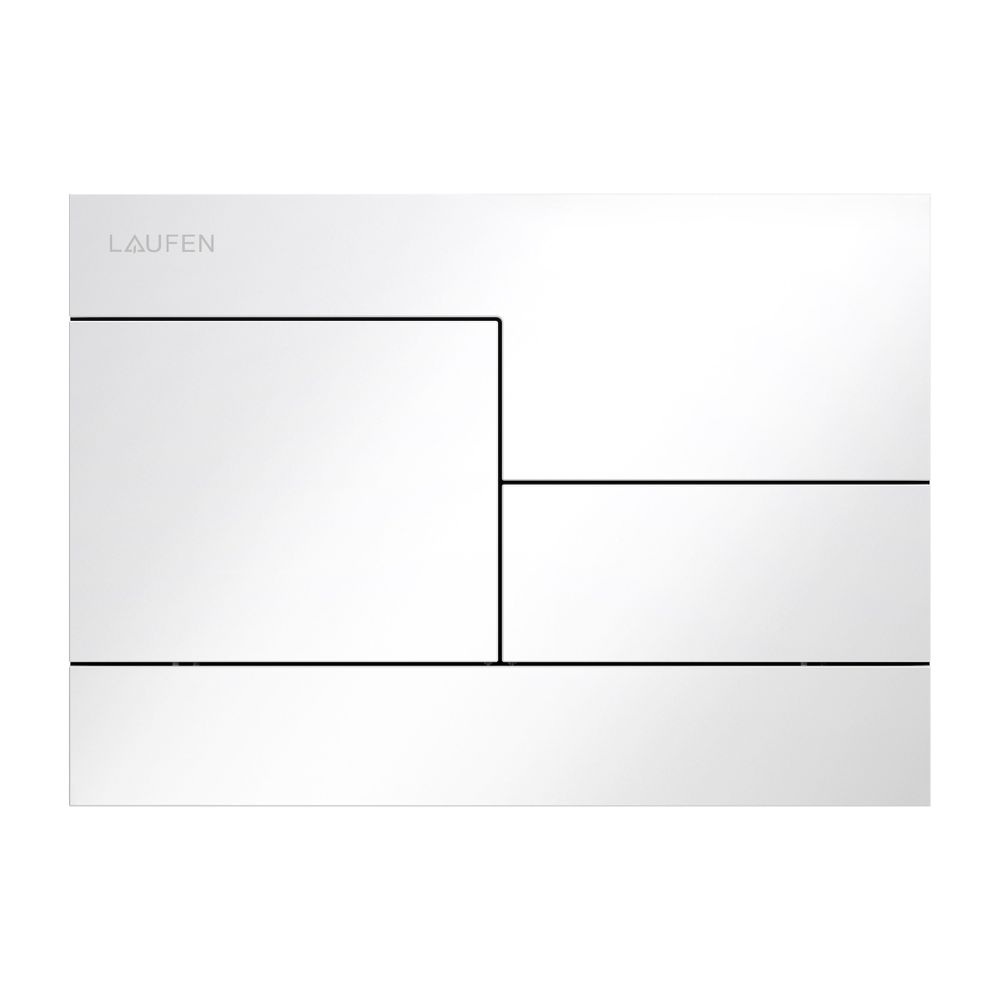Laufen Drückerplatte Skyline INEO 208x148x6mm, Weiß, aus Kunststoff, Betätigung ... LAUFEN-H9001180000001 7612738077013 (Abb. 1)