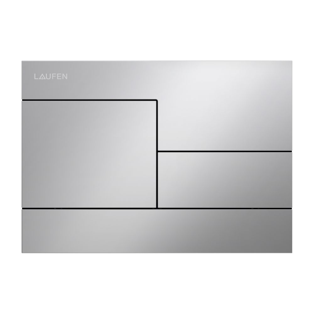 Laufen Drückerplatte Skyline INEO 208x148x6mm, Mattchrom, aus Kunststoff, Betäti... LAUFEN-H9001180070001 7612738098940 (Abb. 1)