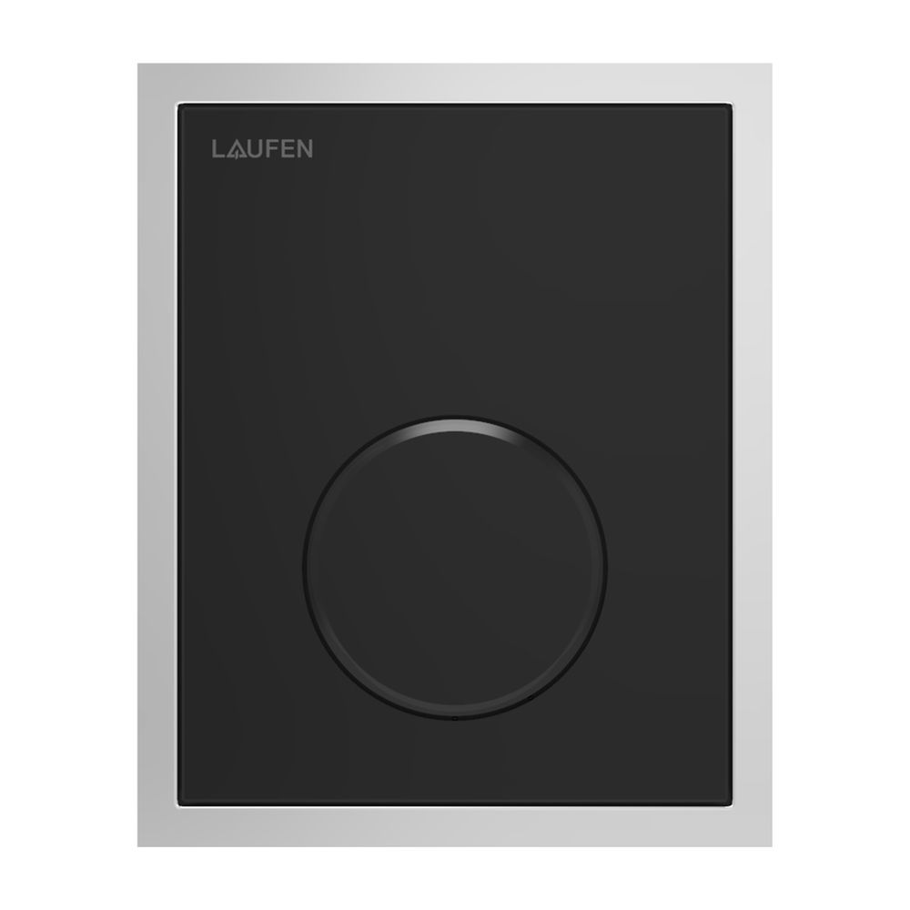 Laufen Installationssyt., INEO AU108 Urinal Drückerplatte Glas Schwarz, polierte... LAUFEN-H9091080200001 7612738028374 (Abb. 1)