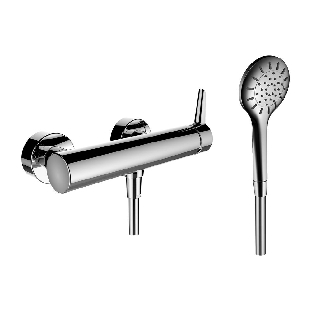 Laufen Einhebel-Brausemischer Aufputz Pure mit Zubehör Kunststoffschlauch 1500mm... LAUFEN-HF901750100600 7612738997724 (Abb. 1)
