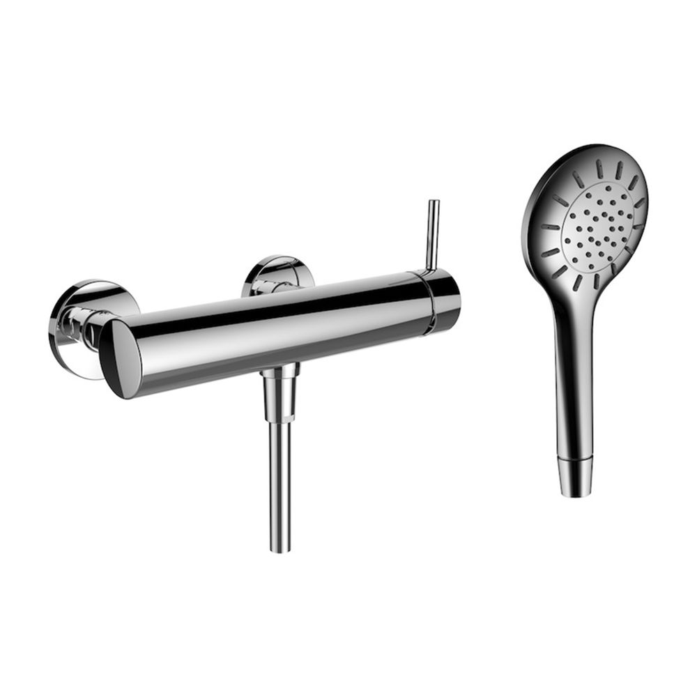 Laufen Einhebel-Brausemischer Aufputz Twinplus mit Zubehör Kunststoffschlauch 15... LAUFEN-HF905450100600 7612738017323 (Abb. 1)