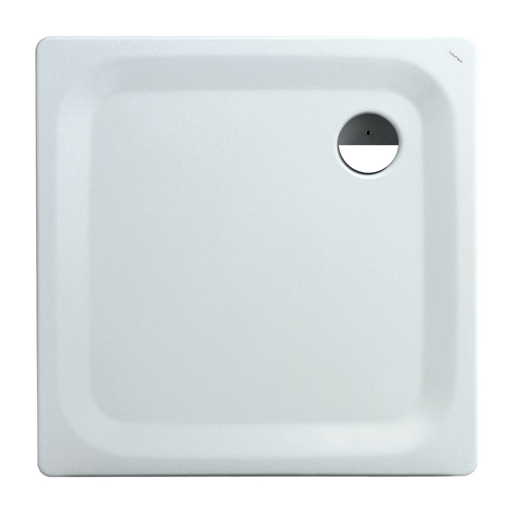 Laufen Duschwanne Platina 900x900x25mm, Weiß, aus Stahl, Ablauf seitlich, inklus... LAUFEN-H2150020000401 4014804936522 (Abb. 1)