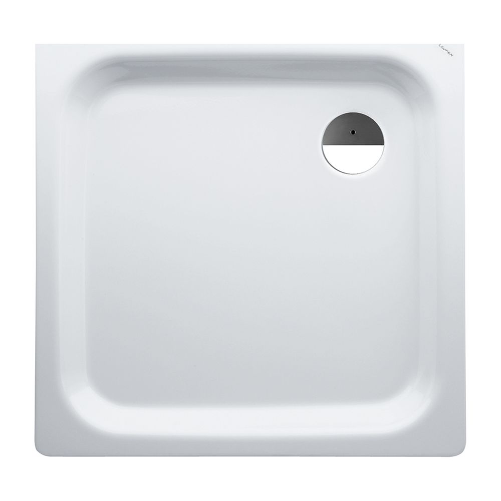 Laufen Duschwanne Platina 800x800x65mm, Weiß, aus Stahl, Ablauf seitlich mit Ant... LAUFEN-H2150116000401 4014804491410 (Abb. 1)