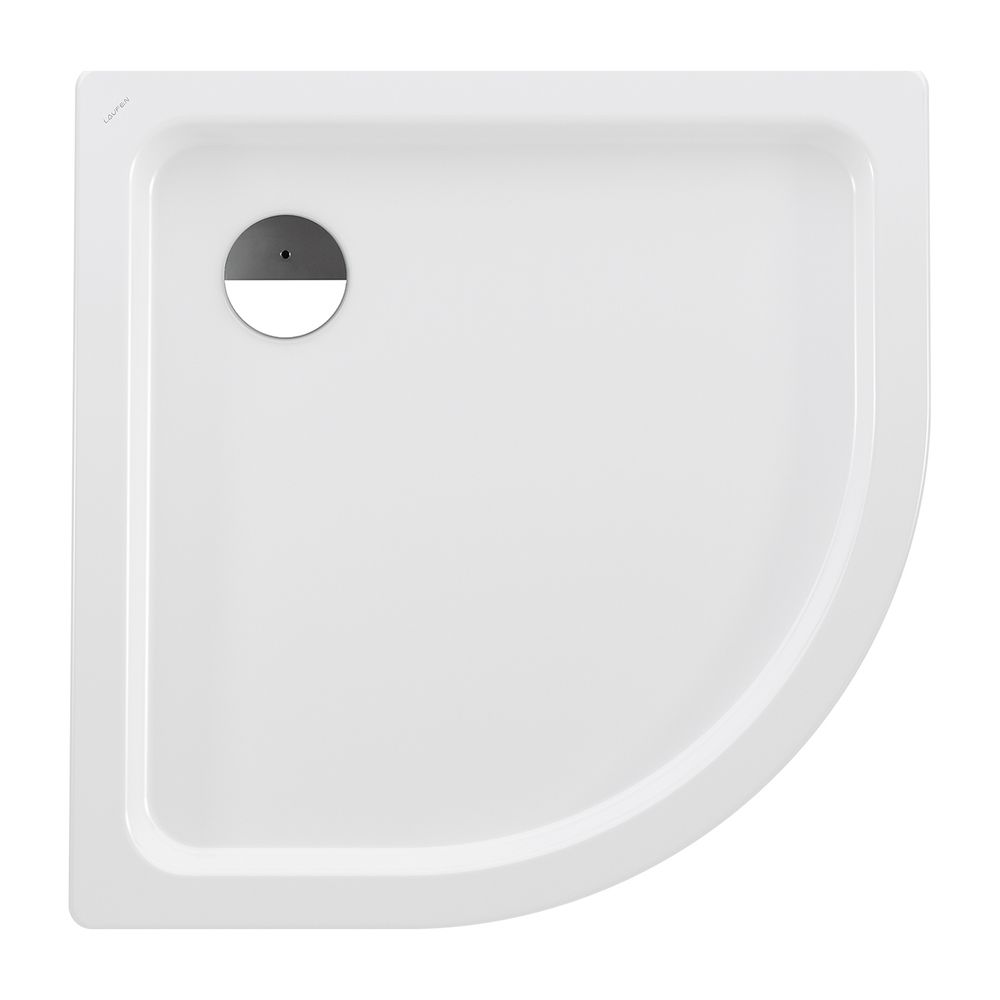 Laufen Duschwanne Viertelkreis Platina 900x900x65mm, Weiß, aus Stahl, Ablauf sei... LAUFEN-H2150180000401 4014804773288 (Abb. 1)