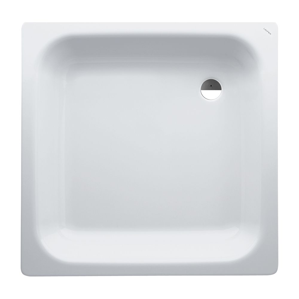Laufen Duschwanne Platina 900x900x150mm, Weiß, aus Stahl, Ablauf seitlich, inklu... LAUFEN-H2150220000401 4014804491717 (Abb. 1)