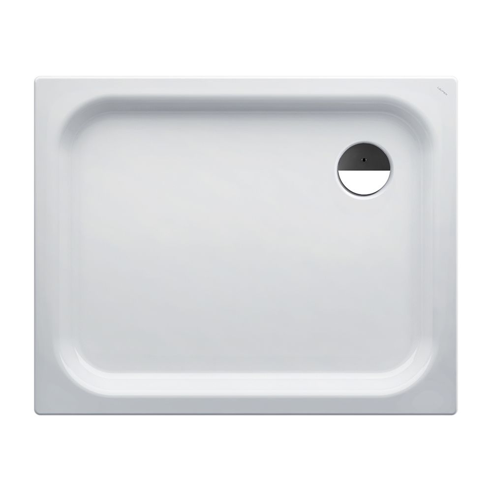 Laufen Duschwanne Platina 800x1000x65mm, Weiß, aus Stahl, Ablauf seitlich, inklu... LAUFEN-H2150410000401 7612738957834 (Abb. 1)