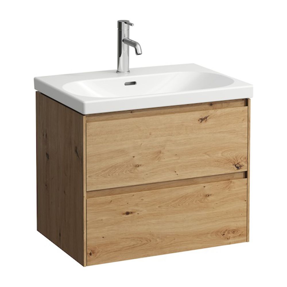 Laufen Waschtischunterbau LANI 442x636x515mm, Wildeiche, mit 2 Schubladen, Griff... LAUFEN-H4035421122671 7612738007973 (Abb. 1)