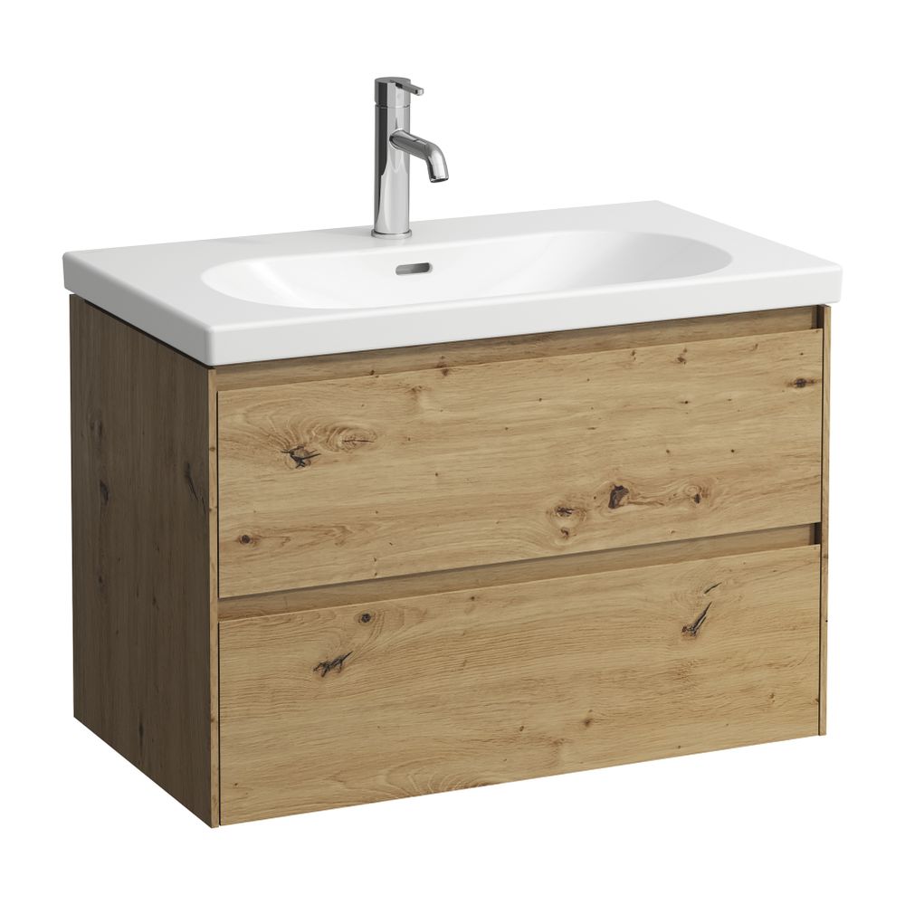Laufen Waschtischunterbau LANI 442x784x515mm, Wildeiche, mit 2 Schubladen, Griff... LAUFEN-H4035521122671 7612738008871 (Abb. 1)