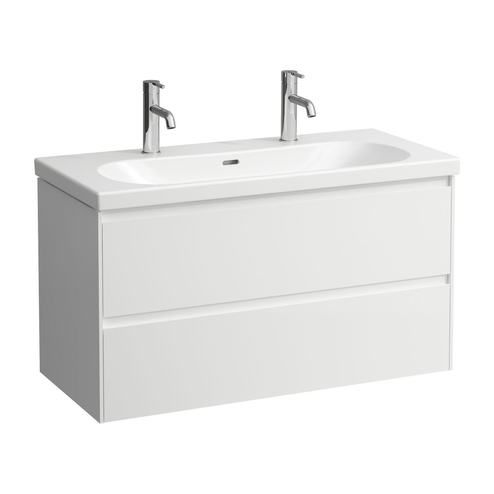 Laufen Waschtischunterbau LANI 442x984x515mm, Mattweiß, mit 2 Schubladen, Griffl... LAUFEN-H4035621122601 7612738041335 (Abb. 2)