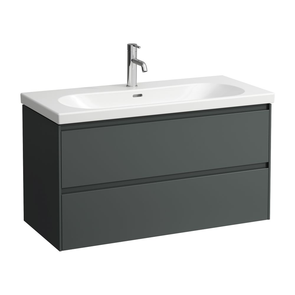 Laufen Waschtischunterbau LANI 442x984x515mm, Verkehrsgrau, mit 2 Schubladen, Gr... LAUFEN-H4035621122661 7612738041359 (Abb. 1)