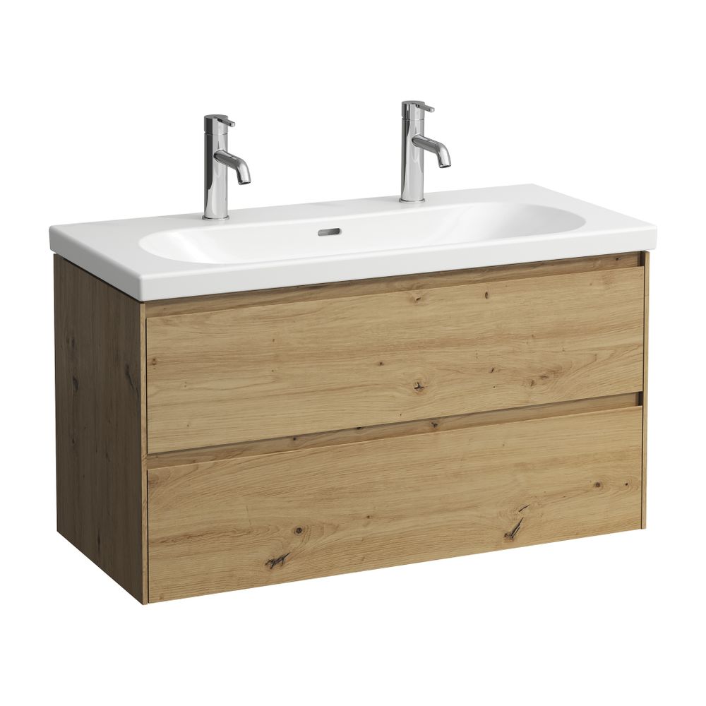 Laufen Waschtischunterbau LANI 442x984x515mm, Wildeiche, mit 2 Schubladen, Griff... LAUFEN-H4035621122671 7612738041366 (Abb. 2)