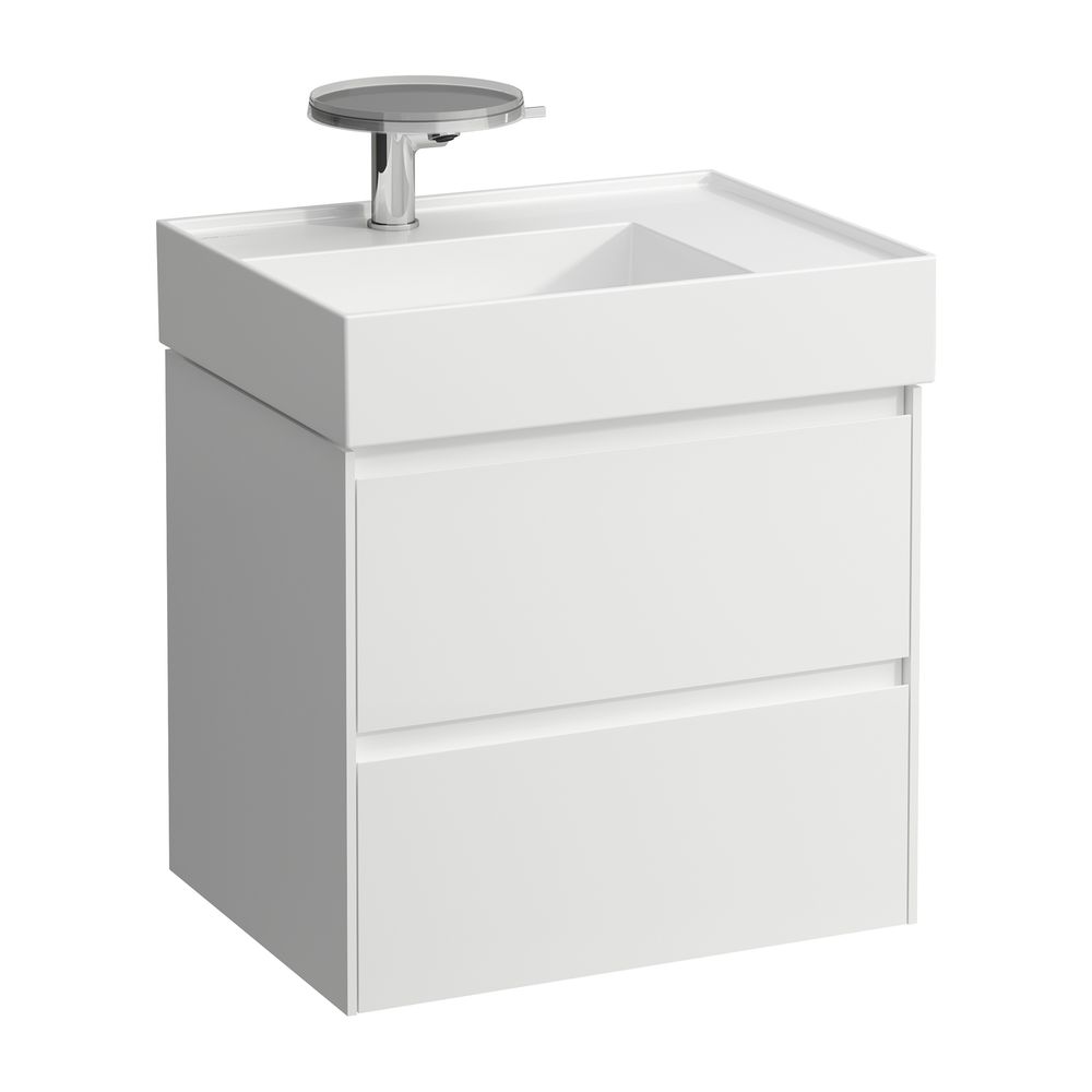 Laufen Waschtischunterbau LANI 448x584x515mm, Mattweiß, 2 Schubladen, Griffleist... LAUFEN-H4039321122601 7612738049270 (Abb. 1)