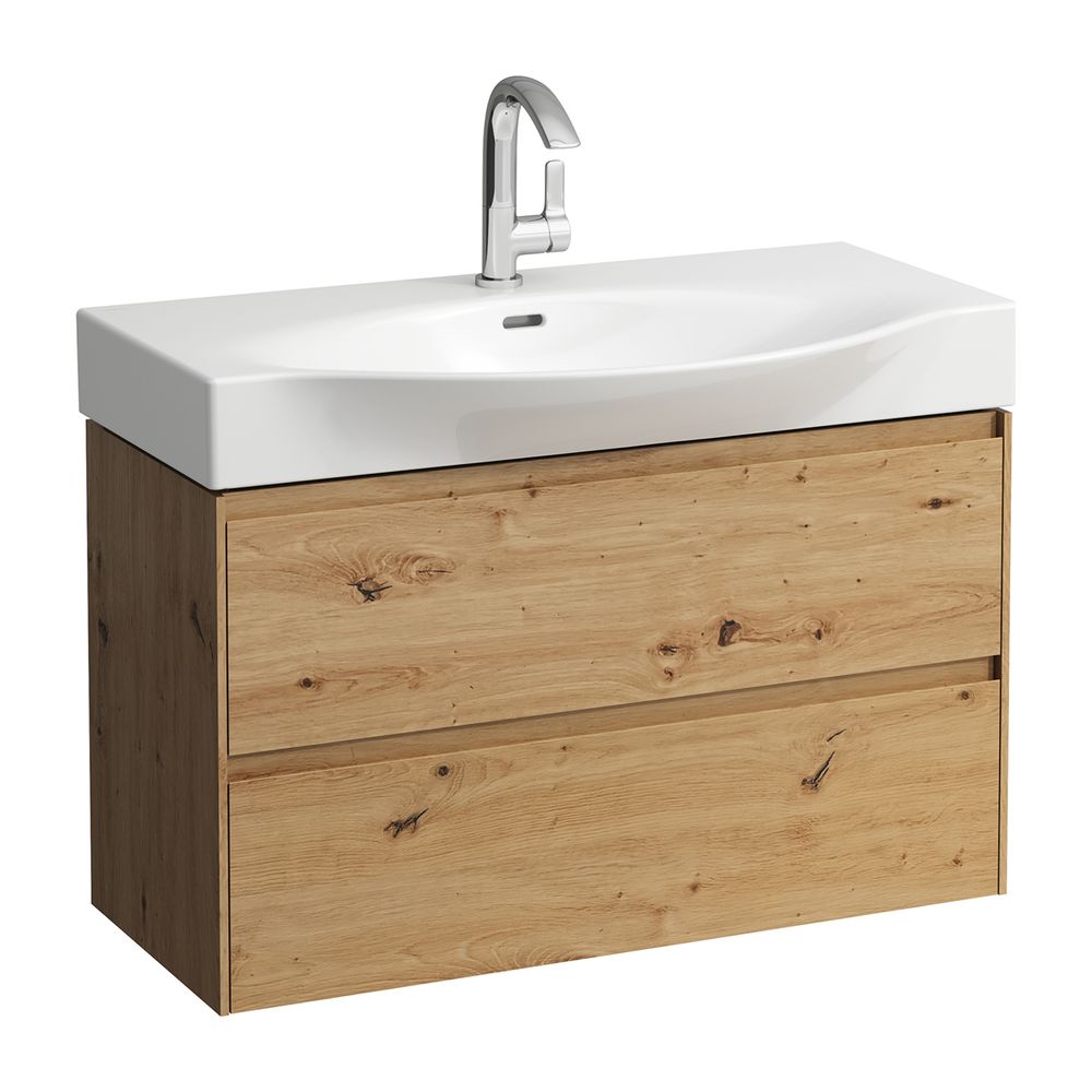 Laufen Waschtischunterbau LANI 368x882x515mm, Wildeiche, mit 2 Schubladen, Griff... LAUFEN-H4042121122671 7612738051174 (Abb. 1)