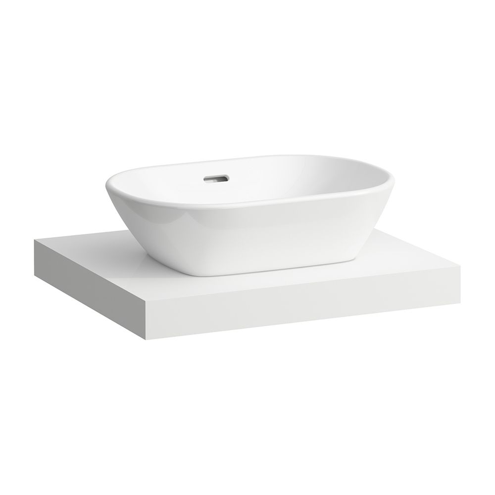 Laufen Waschtisch-Platte LANI 495x585x65mm, Mattweiß, mit Ausschnitt mittig, ink... LAUFEN-H4046411122601 7612738048273 (Abb. 1)