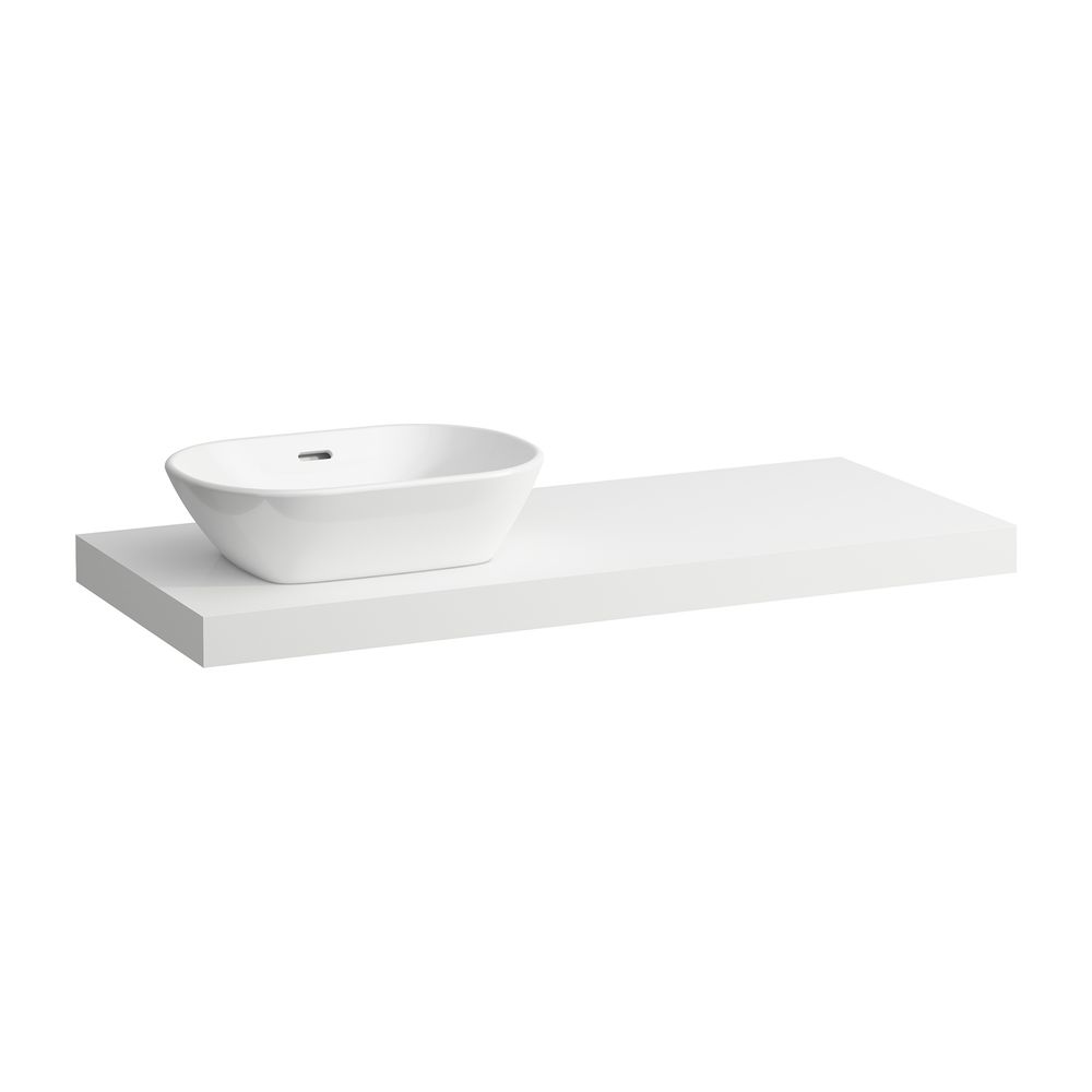 Laufen Waschtisch-Platte LANI 495x1185x65mm, Mattweiß, mit Ausschnitt links, ink... LAUFEN-H4046721122601 7612738048549 (Abb. 1)