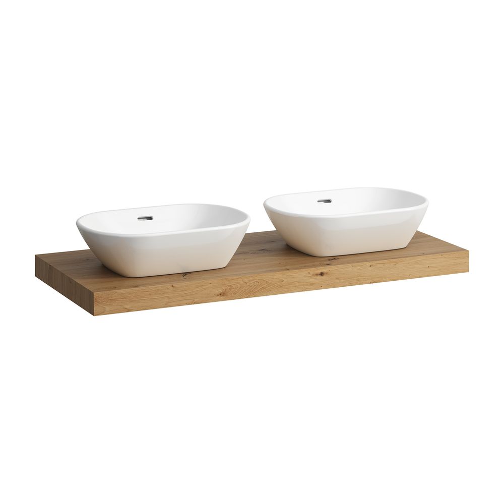 Laufen Waschtisch-Platte LANI 495x1185x65mm, Wildeiche, mit Ausschnitt links/rec... LAUFEN-H4046741122671 7612738048624 (Abb. 1)