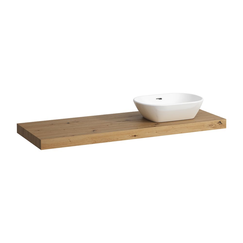 Laufen Waschtisch-Platte LANI 495x1370x65mm, Wildeiche, mit Ausschnitt rechts, i... LAUFEN-H4046831122671 7612738048754 (Abb. 1)