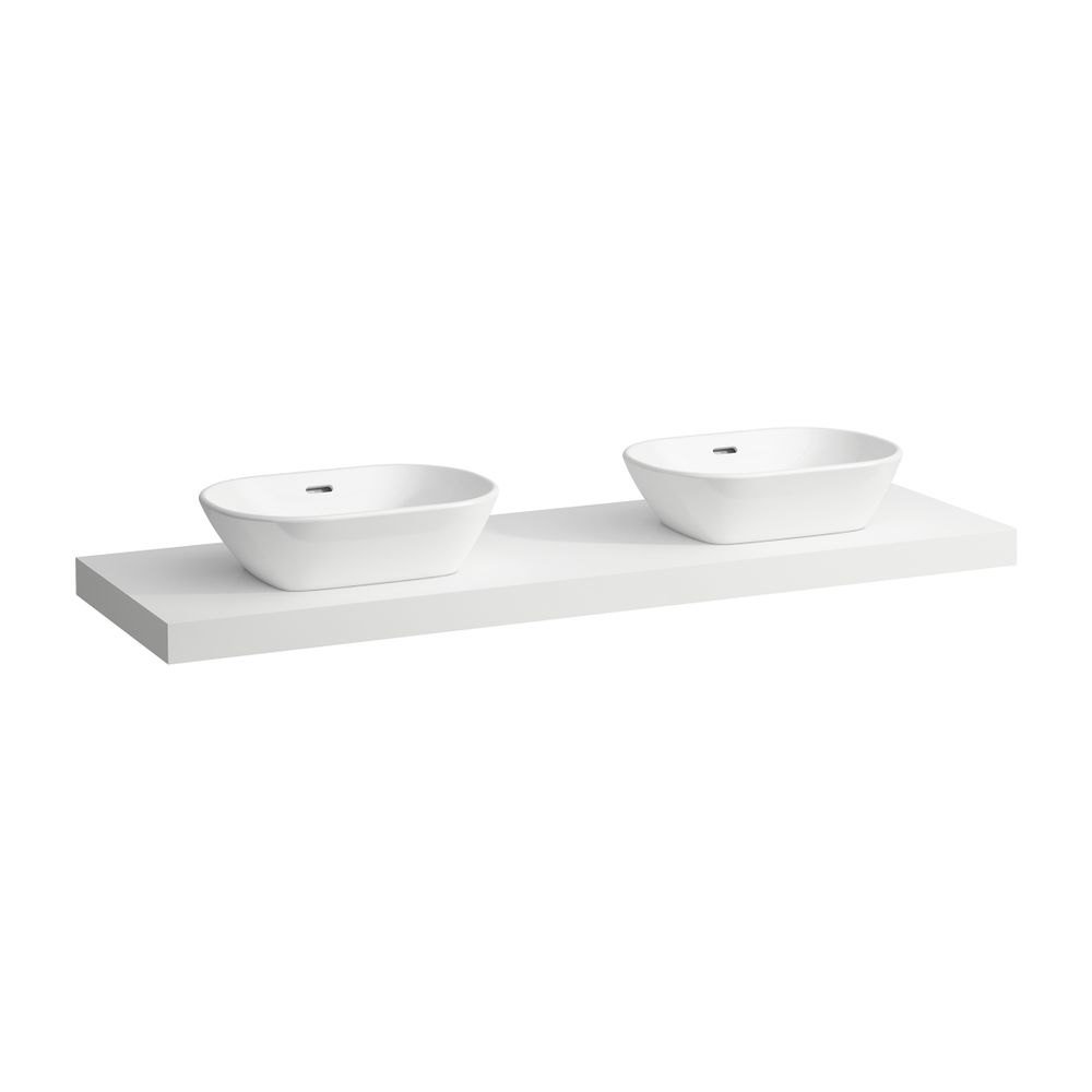 Laufen Waschtisch-Platte LANI 495x1570x65mm, Mattweiß, mit Ausschnitt links/rech... LAUFEN-H4046941122601 7612738049331 (Abb. 1)