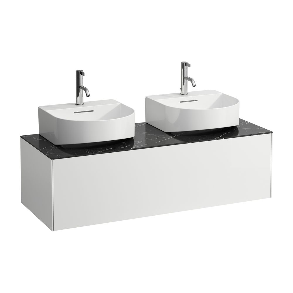 Laufen Waschtischunterbau Sonar 457x1177x341mm, Mattweiß Nero Marquina, Aussch. ... LAUFEN-H4054540341431 7612738970758 (Abb. 1)