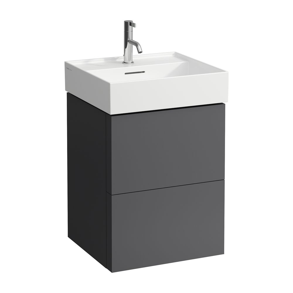Laufen Waschtischunterbau Kartell 450x480x600mm, Schiefergrau, 2 Schubladen, mit... LAUFEN-H4075090336421 7612738930035 (Abb. 1)