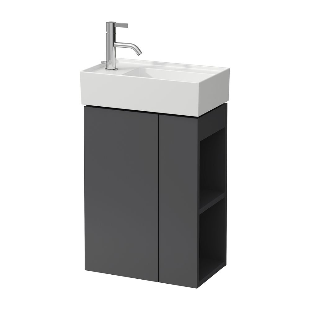 Laufen Waschtischunterbau Kartell 270x440x600mm, Schiefergrau, 1 Tür links Regal... LAUFEN-H4075170336421 7612738931537 (Abb. 1)