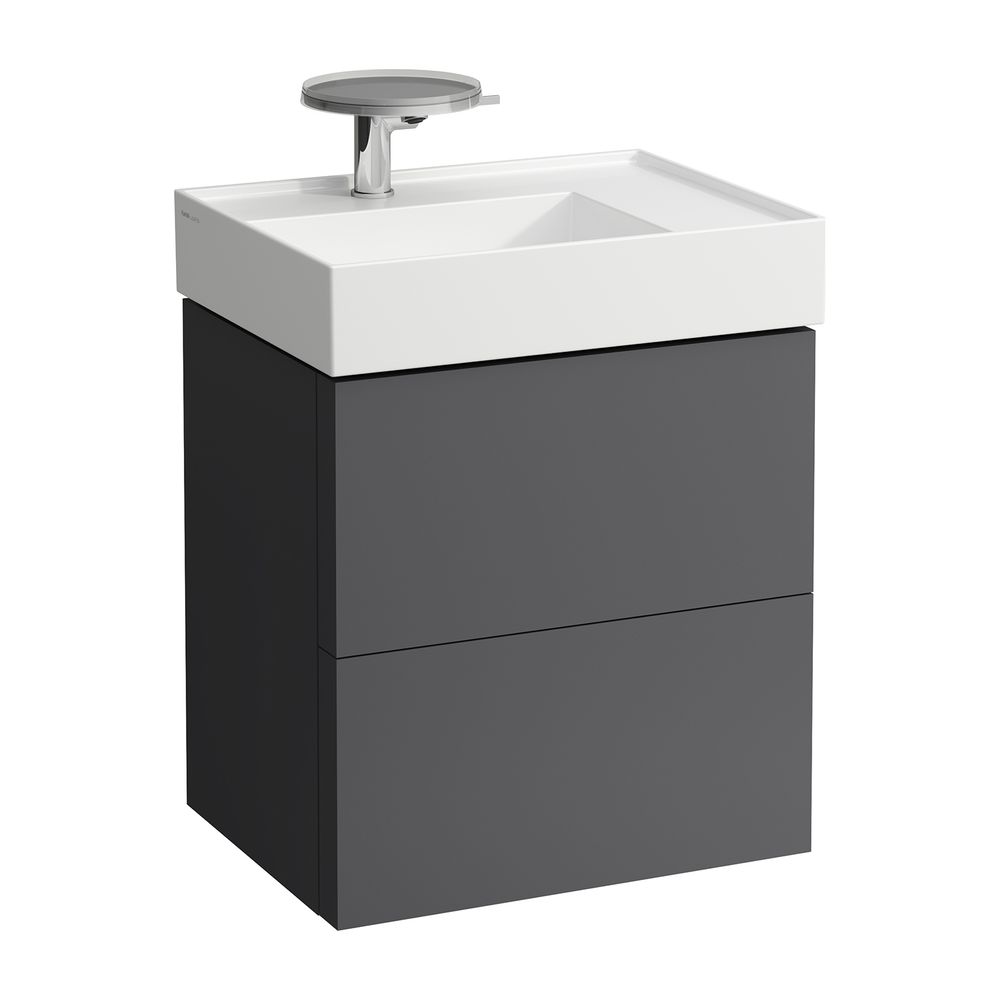Laufen Waschtischunterbau Kartell 450x580x600mm, Schiefergrau, 2 Schubladen, mit... LAUFEN-H4075580336421 7612738931629 (Abb. 1)