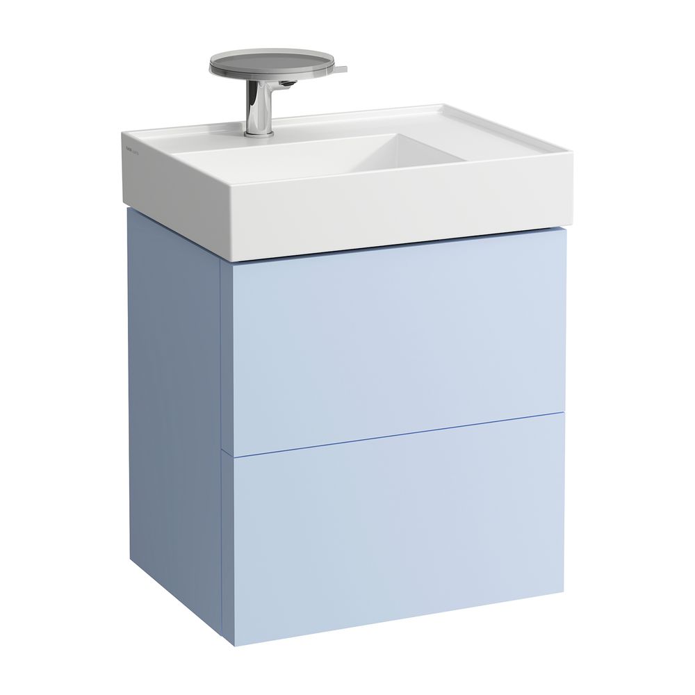 Laufen Waschtischunterbau Kartell 450x580x600mm, Graublau, 2 Schubladen, mit Pus... LAUFEN-H4075580336451 7612738971373 (Abb. 1)