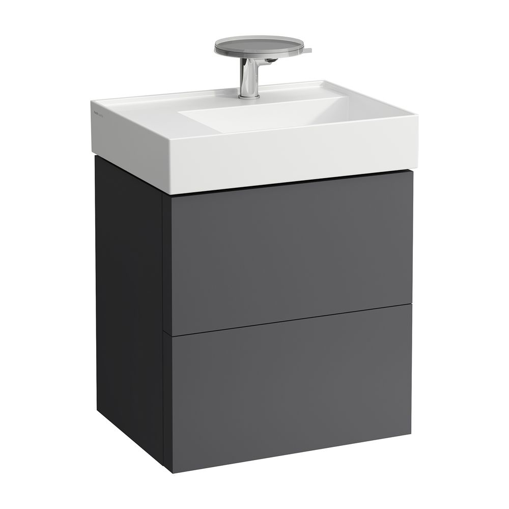 Laufen Waschtischunterbau Kartell 450x580x600mm, Schiefergrau, 2 Schubladen, mit... LAUFEN-H4075680336421 7612738931650 (Abb. 1)