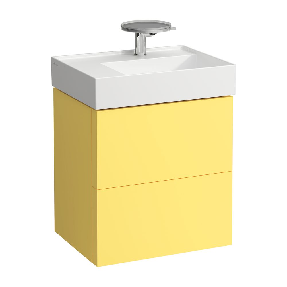 Laufen Waschtischunterbau Kartell 450x580x600mm, Senfgelb, 2 Schubladen, mit Pus... LAUFEN-H4075680336441 7612738971397 (Abb. 1)