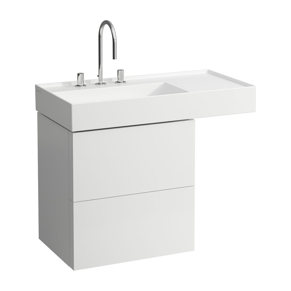 Laufen Waschtischunterbau Kartell 450x580x600mm, Mattweiß, 2 Schubladen, mit Pus... LAUFEN-H4075690336401 7612738930042 (Abb. 2)