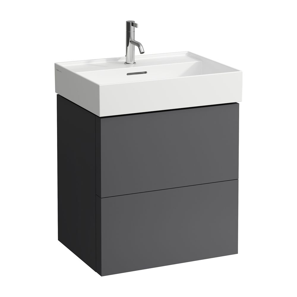 Laufen Waschtischunterbau Kartell 450x580x600mm, Schiefergrau, 2 Schubladen, mit... LAUFEN-H4075690336421 7612738930066 (Abb. 1)