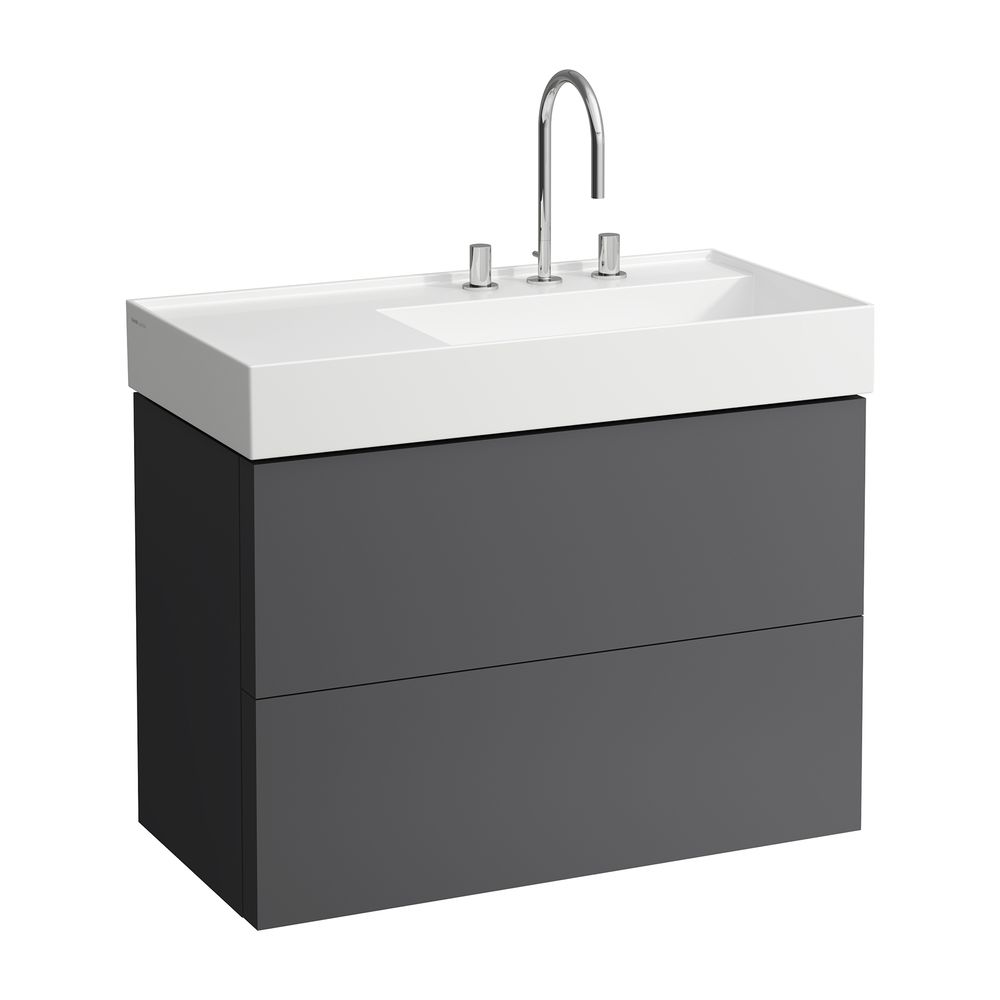 Laufen Waschtischunterbau Kartell 600x880x450mm, Schiefergrau, 2 Schubladen, mit... LAUFEN-H4076080336421 7612738931711 (Abb. 1)