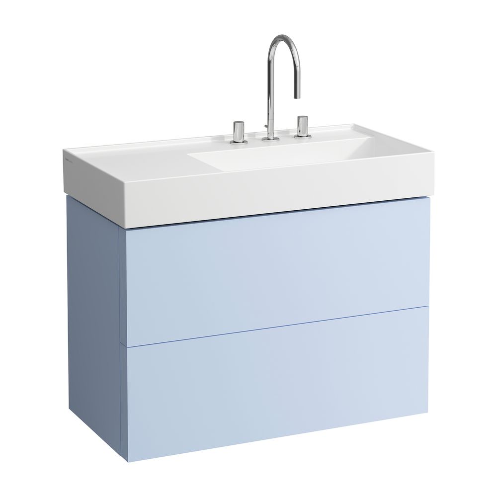 Laufen Waschtischunterbau Kartell 600x880x450mm, Graublau, 2 Schubladen, mit Pus... LAUFEN-H4076080336451 7612738971465 (Abb. 1)