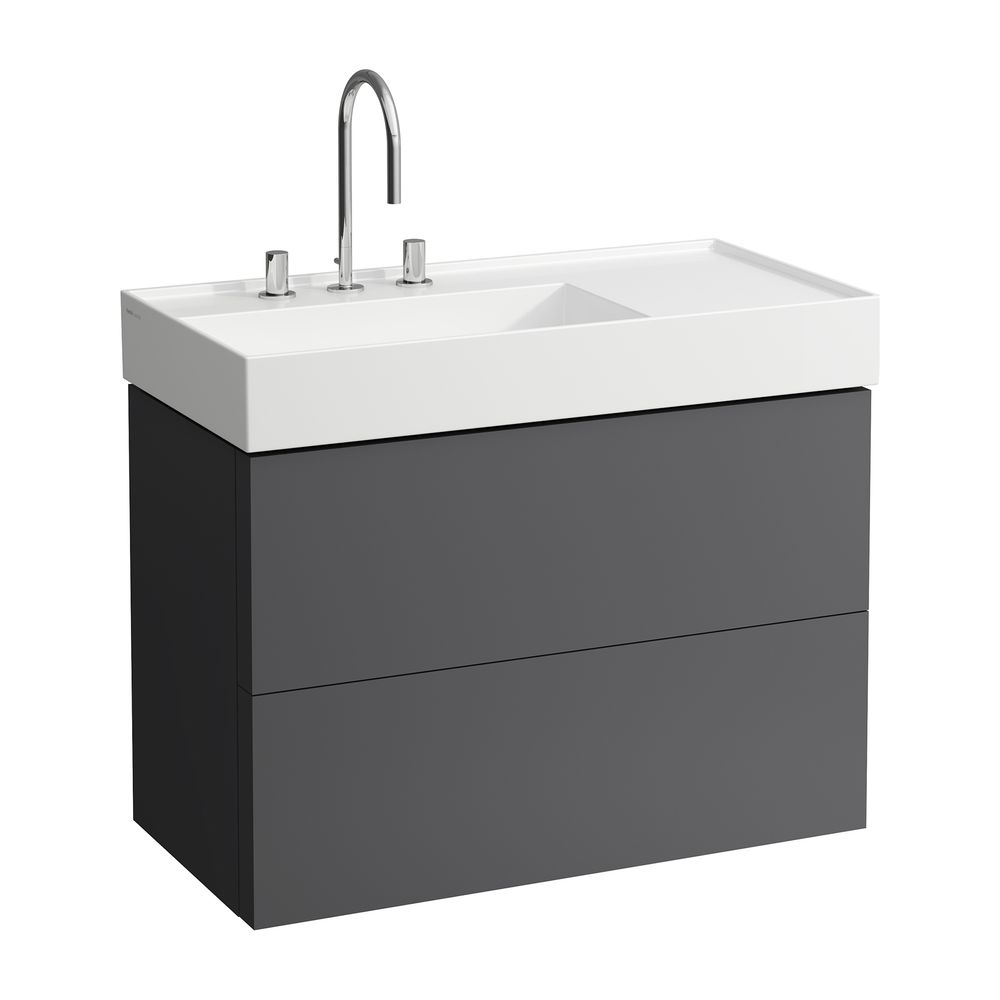 Laufen Waschtischunterbau Kartell 600x880x450mm, Schiefergrau, 2 Schubladen, mit... LAUFEN-H4076180336421 7612738931681 (Abb. 1)
