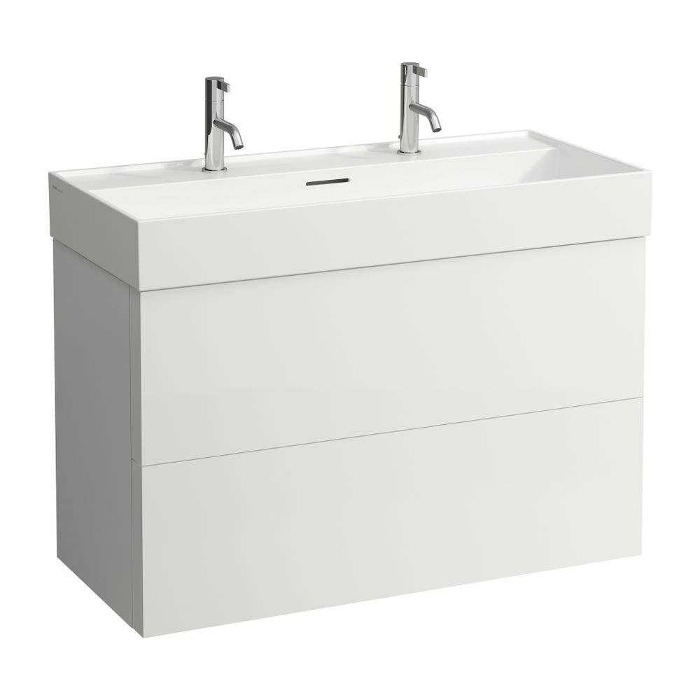 Laufen Waschtischunterbau Kartell 449x984x600mm, Mattweiß, 2 Schubladen, mit Pus... LAUFEN-H4076320336401 7612738013400 (Abb. 2)