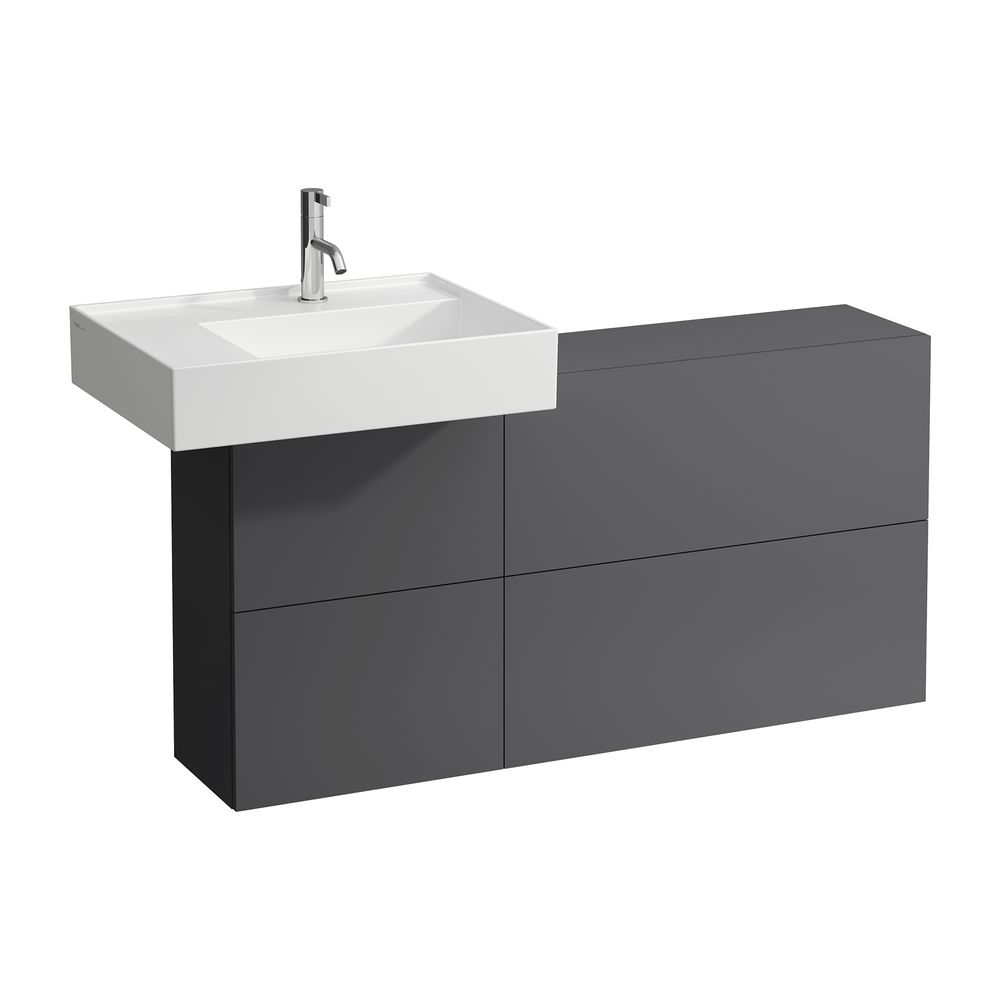 Laufen Waschtischunterbau Kartell 270x1200x608mm, Schiefergrau, 1 Tür 2 Klappen ... LAUFEN-H4082910336421 7612738915407 (Abb. 1)