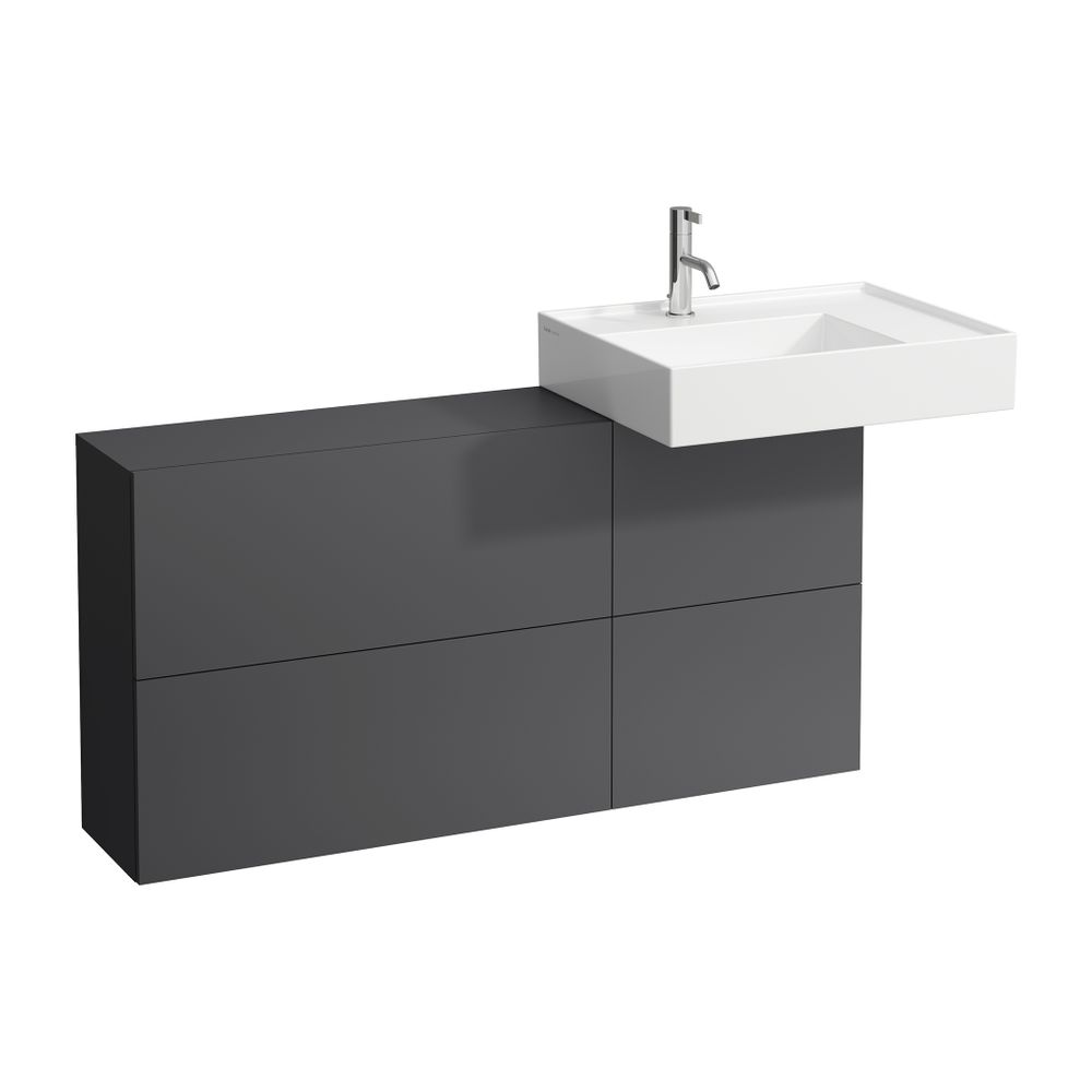 Laufen Waschtischunterbau Kartell 270x1200x608mm, Schiefergrau, 1 Tür 2 Klappen ... LAUFEN-H4082920336421 7612738915438 (Abb. 1)