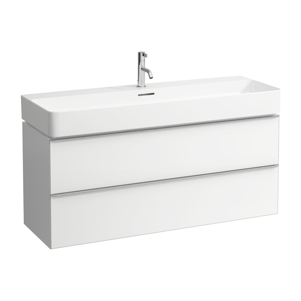 Laufen Waschtischunterbau SPACE 408x1181x500mm, Mattweiß, 2 Schubladen mit Griff... LAUFEN-H4102221601001 7612738915599 (Abb. 1)