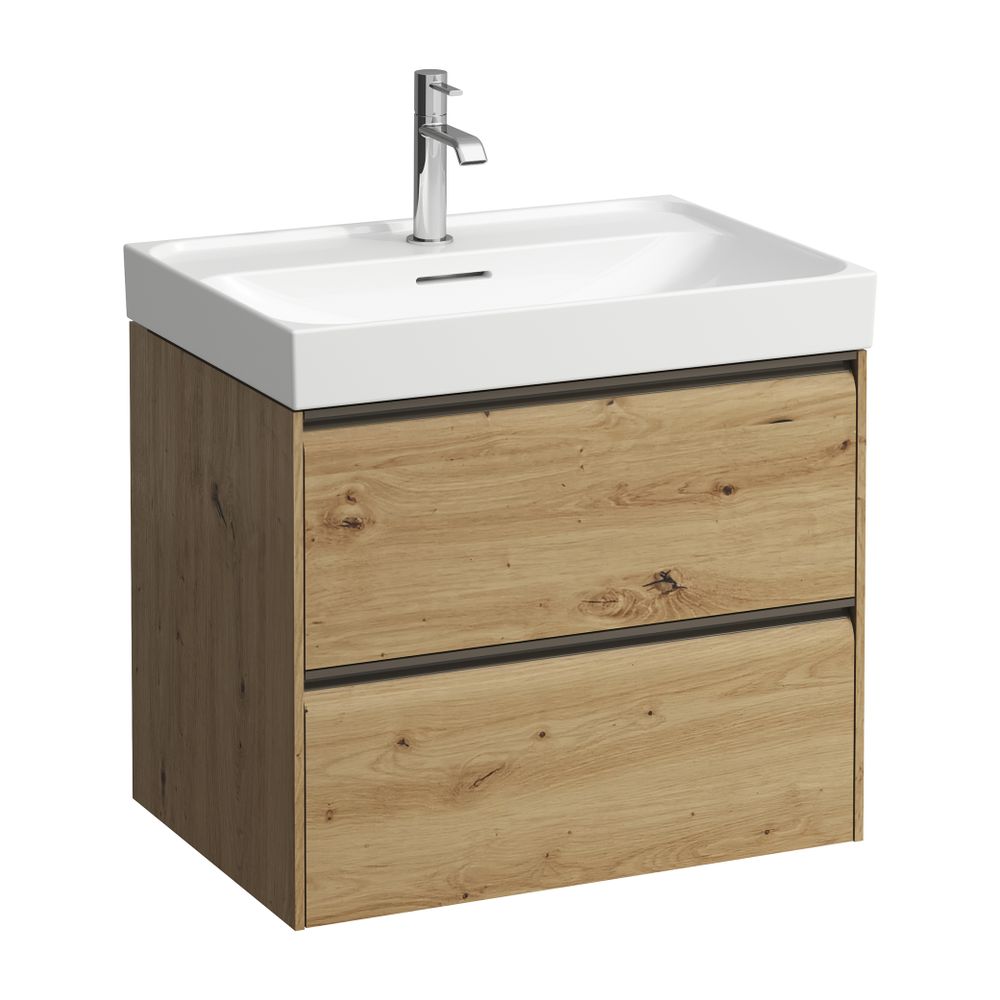 Laufen Waschtischunterbau MEDA 448x636x515mm, Wildeiche, 2 Schubladen, 1 Ordnung... LAUFEN-H4215820112671 7612738095352 (Abb. 1)