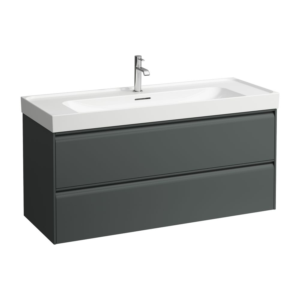 Laufen Waschtischunterbau MEDA 448x1182x515mm, Verkehrsgrau, 2 Schubladen, 1 Ord... LAUFEN-H4216320112661 7612738095710 (Abb. 1)