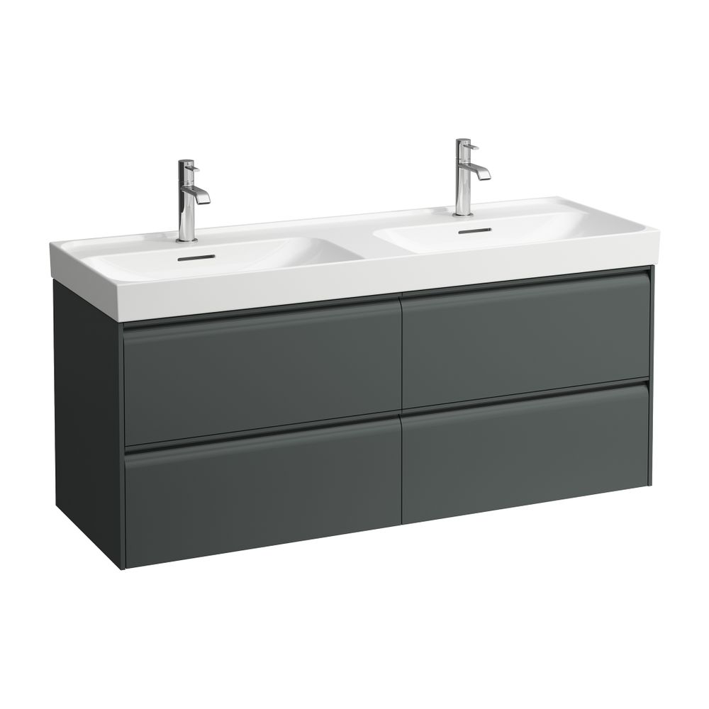 Laufen Waschtischunterbau MEDA 448x1284x515mm, Verkehrsgrau, mit 4 Schubl., 2 Or... LAUFEN-H4216440112661 7612738095772 (Abb. 1)