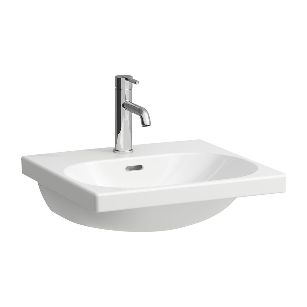 Laufen Aufsatzwaschtisch LUA 460x500x180mm, Weiß LCC, 1 Hahnloch, mit Überlauf... LAUFEN-H8160814001041 7612738981556 (Abb. 1)