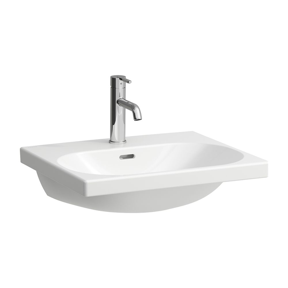 Laufen Aufsatzwaschtisch LUA 460x550x180mm, Weiß LCC, ohne Hahnloch, mit Überlau... LAUFEN-H8160824001091 7612738983697 (Abb. 1)
