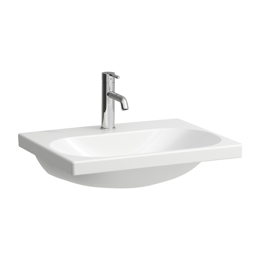 Laufen Aufsatzwaschtisch LUA 460x600x180mm, Weiß, 1 Hahnloch, ohne Überlauf, Kan... LAUFEN-H8160830001561 7612738984205 (Abb. 1)